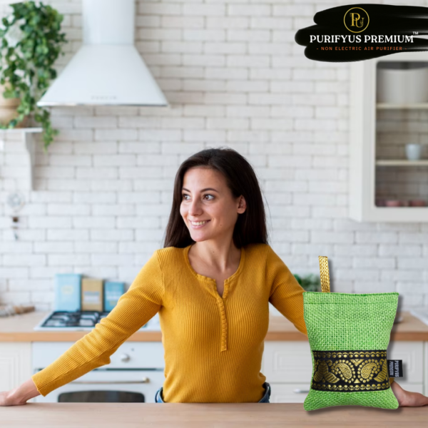 Purifyus Premium Green Granule I 100 Gram I Activated Carbon Air Purifying Bag | Natural Odor Absorber For Clean And Fresh Indoor Air - Image 2